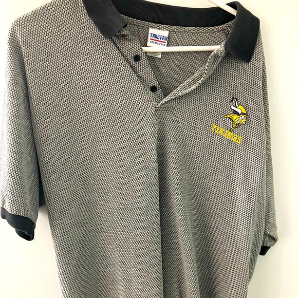 Vintage Minnesota Vikings nfl football true fan sportswear polo shirt size xl - Picture 1 of 12